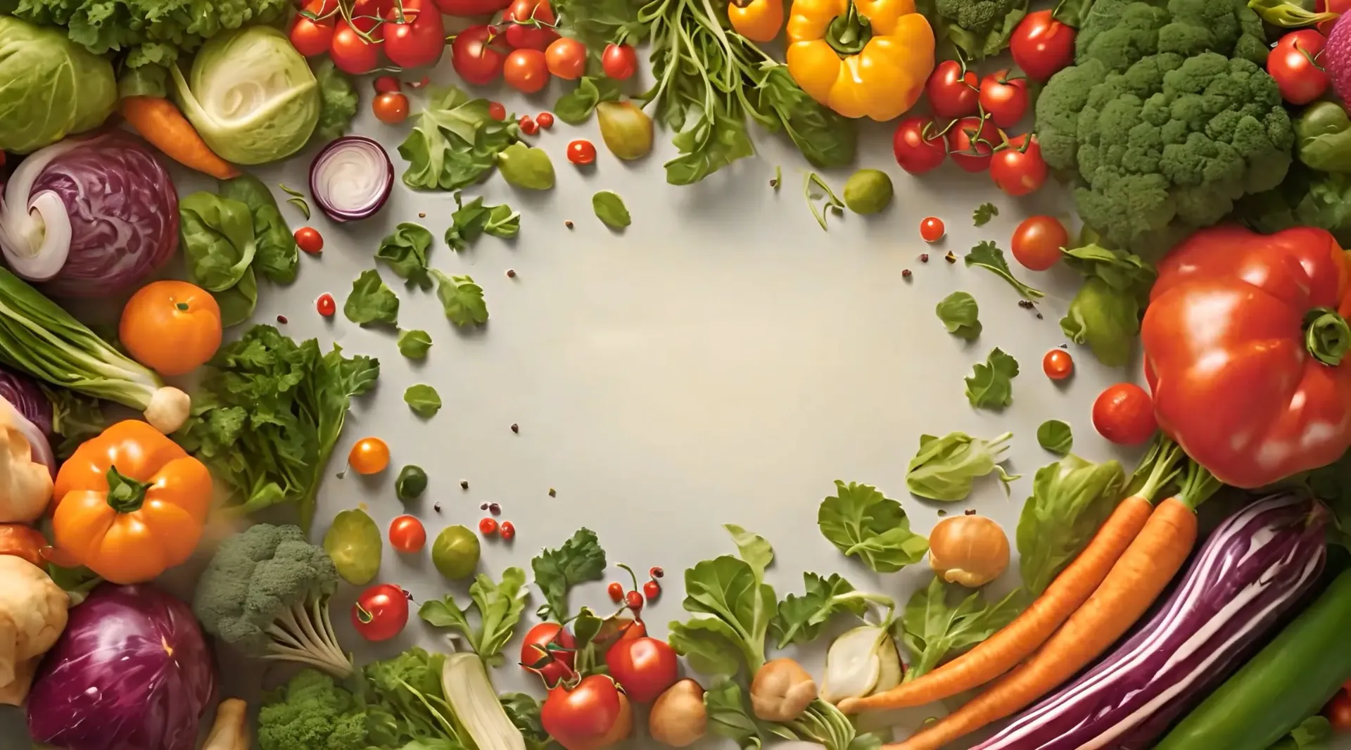 Vibrant Vegetable Harvest Video Clip Backdrop